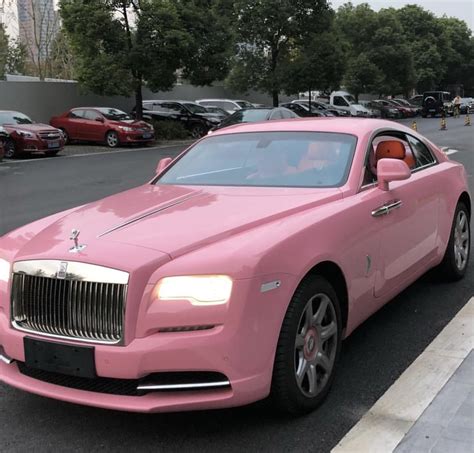 pink rolls royce wraith.